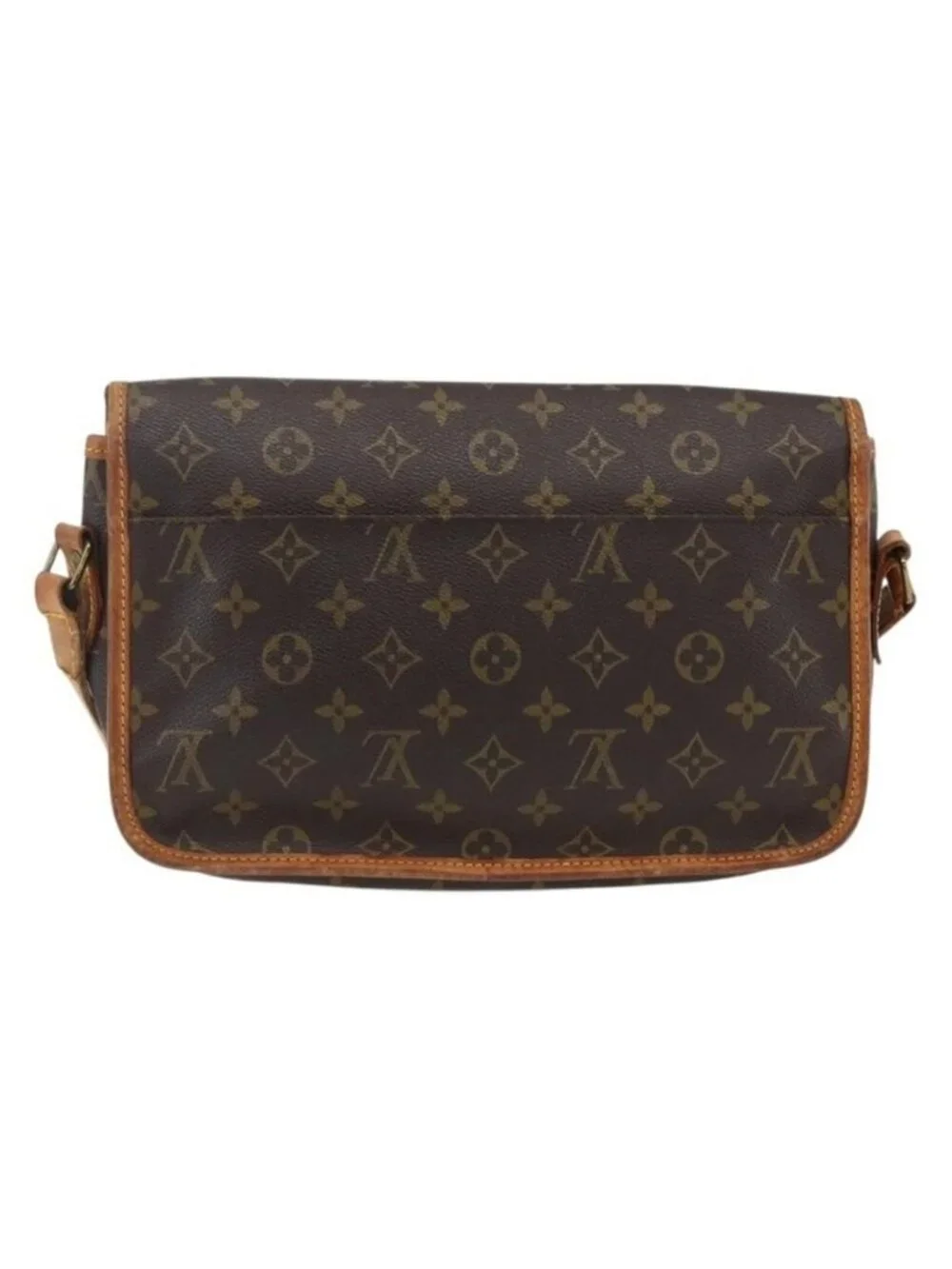 Authentic LOUIS VUITTON Monogram Gibeciere MM Shoulder Bag M42247 LV